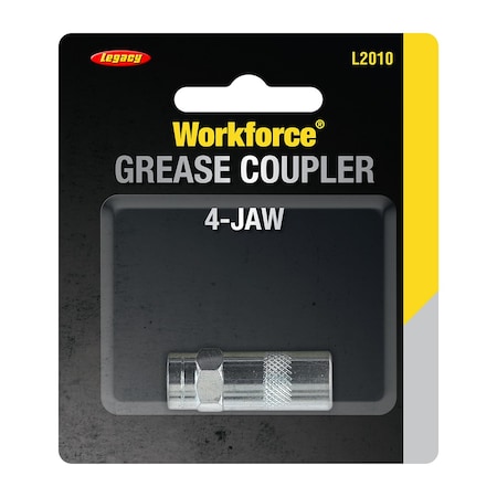 Workforce Grease Coupler, 4-Jaw, Check Ball L2010